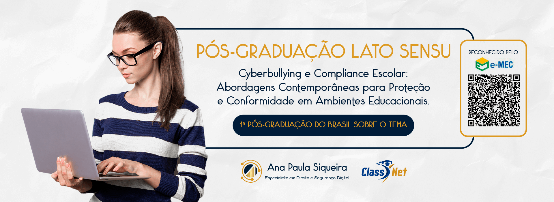 Pós Graduação em Cyberbullying e Compliance Escolar - Capa Home